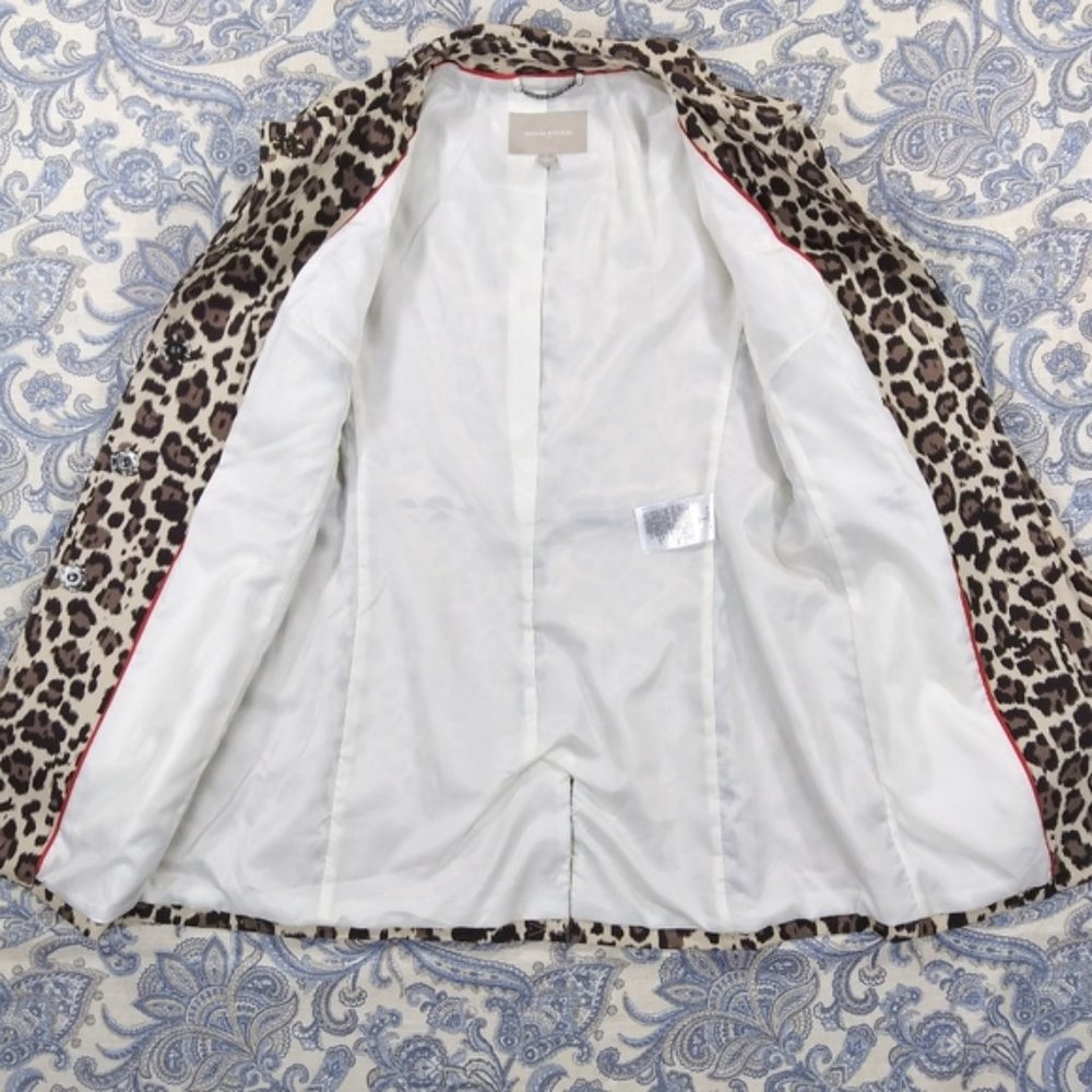 Banana Republic Leopard Print Raincoat, sz S - Picture 3 of 6